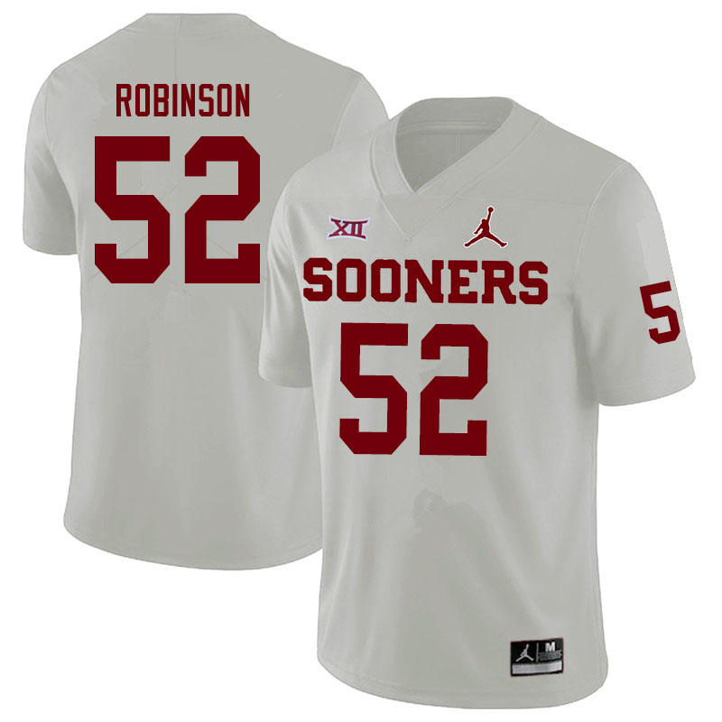 Men #52 Tyrese Robinson Oklahoma Sooners Jordan Brand College Football Jerseys Sale-White